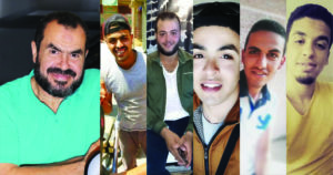 From left to right: Dr. Salah Soltan, Ahmed Soltan, Mahmoud Soltan, Hamza Soltan, Mostafa Soltan, Esmaeel Soltan. © Private