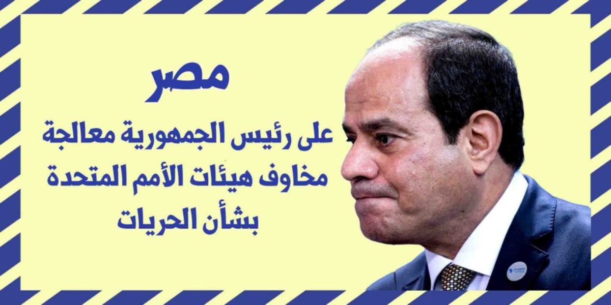 مصر: على رئيس الجمهورية معالجة مخاوف هيئات الأمم المتحدة بشأن الحريات