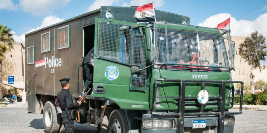 Egypt police truck [Wikipedia]