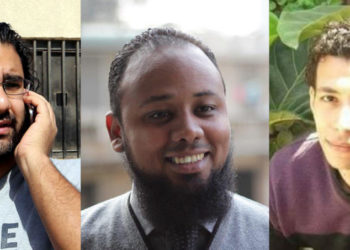 Alaa Abd El Fattah, rights lawyer Mohammed al-Baqer, and journalist Mohammed Ibrahim “Oxygen”