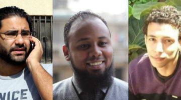 Alaa Abd El Fattah, rights lawyer Mohammed al-Baqer, and journalist Mohammed Ibrahim “Oxygen”