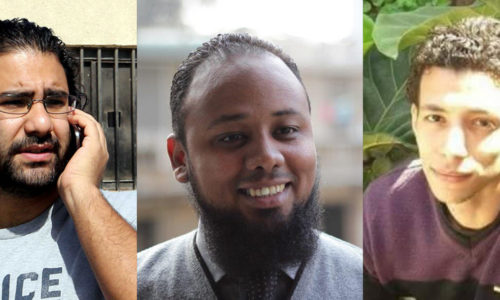 image Alaa Abd El Fattah, rights lawyer Mohammed al-Baqer, and journalist Mohammed Ibrahim “Oxygen”