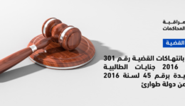 القضية رقم 301 لسنة 2016 جنايات الطالبية