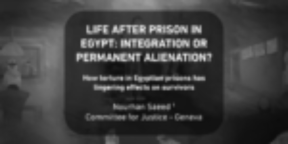 Life after prison in Egypt: Integration or permanent alienation