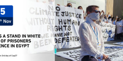 COP27 bulletin: Day 5 witnesses a stand in white in support of prisoners of conscience in Egypt