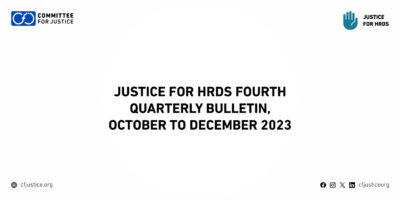 CFJ issues Justice for HRDs fourth quarterly bulletin for October to December 2023