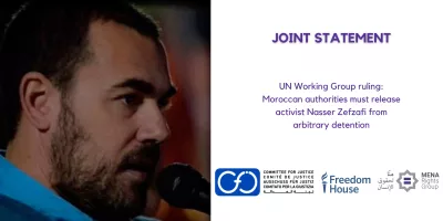 NGOs Praise UN Working Group Ruling and Urge Immediate Release of Moroccan Political Activist Nasser Zefzafi