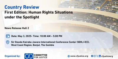 The CFJ Organizes Event to Launch its “Country Review” Initiative to Enhance Monitoring and Oversight of Human Rights Situations in Africa